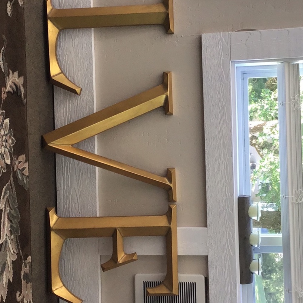 Ballard Designs Inc. Catalog Large Gold Wall Art Letters “L”, “V”, “E”